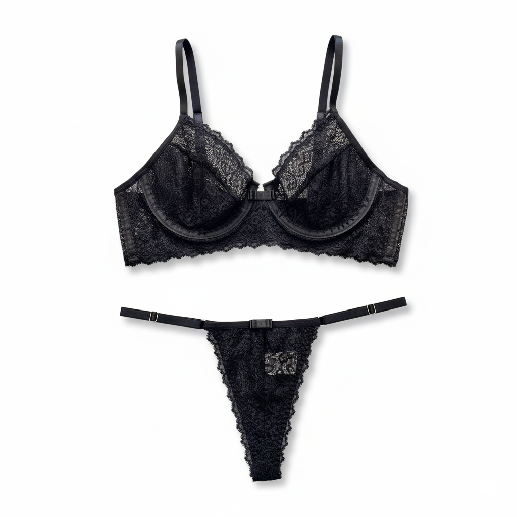 WIRE BRA WITHOUT PADDING, ADJUSTABLE PANTY