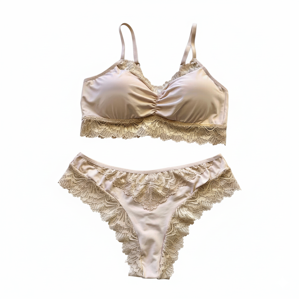 BASIC PADDED SWIMMER BRA, PANTY WITH WIDER BACK DESIGN