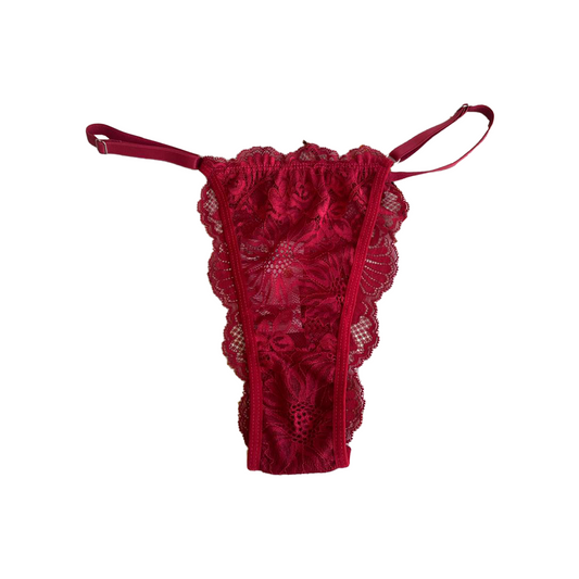 LACE THONG WITH ADJUSTABLE STRAPS