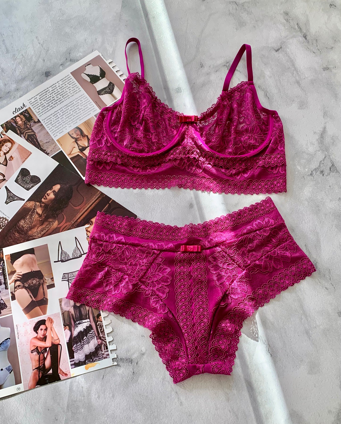 LINGERIE SET WITHOUT PADDING, FULL LACE WITH UNDERWIRE FOR BETTER SUPPORT