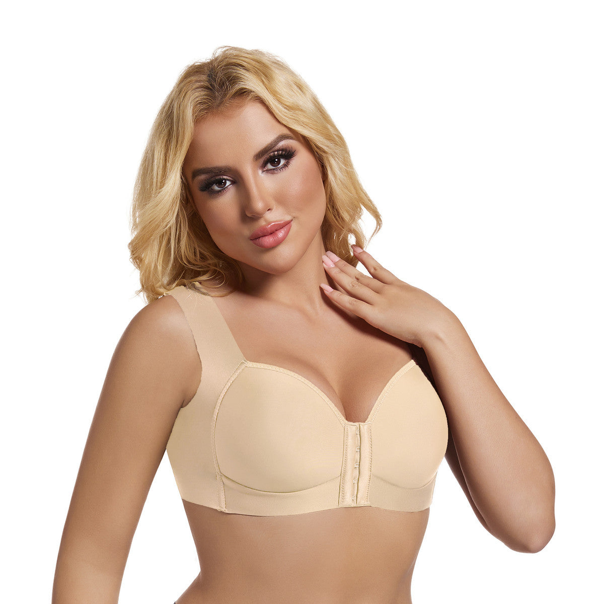 SMOOTH FRONT CLOSURE WIRE-FREE GATHERING BRA