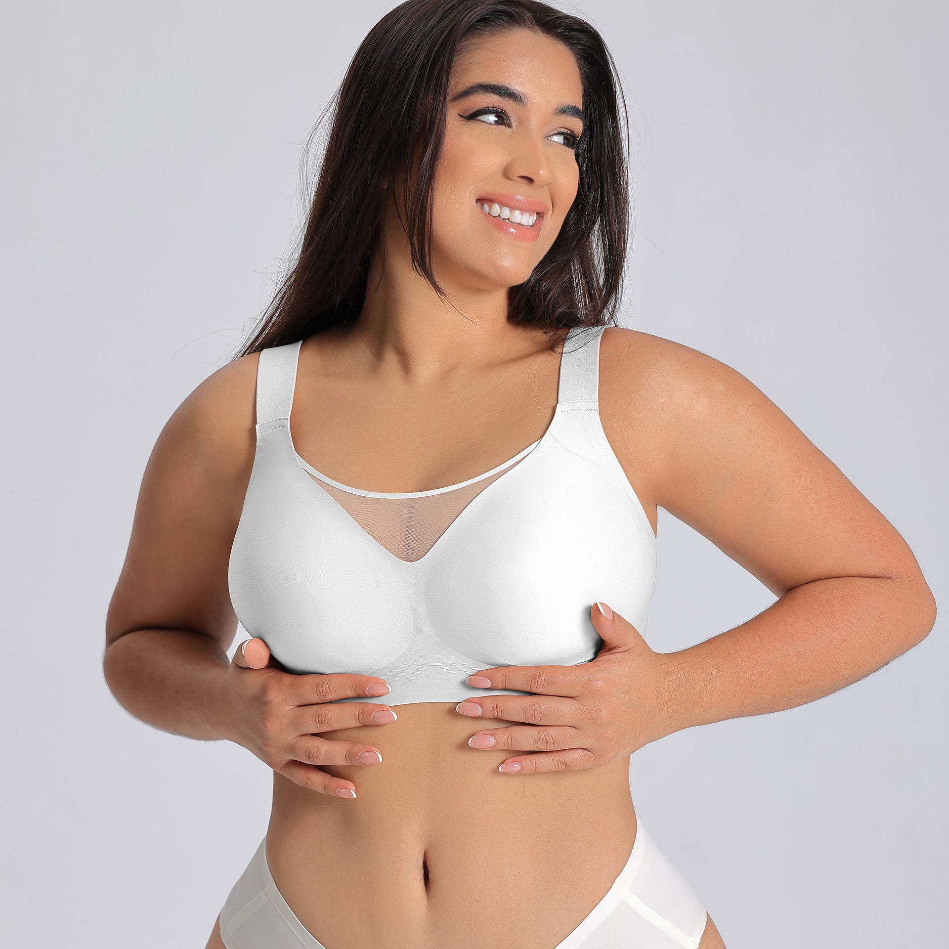 PLUS SIZE LARGE CUP GEL PADDED SEAMLESS BRA