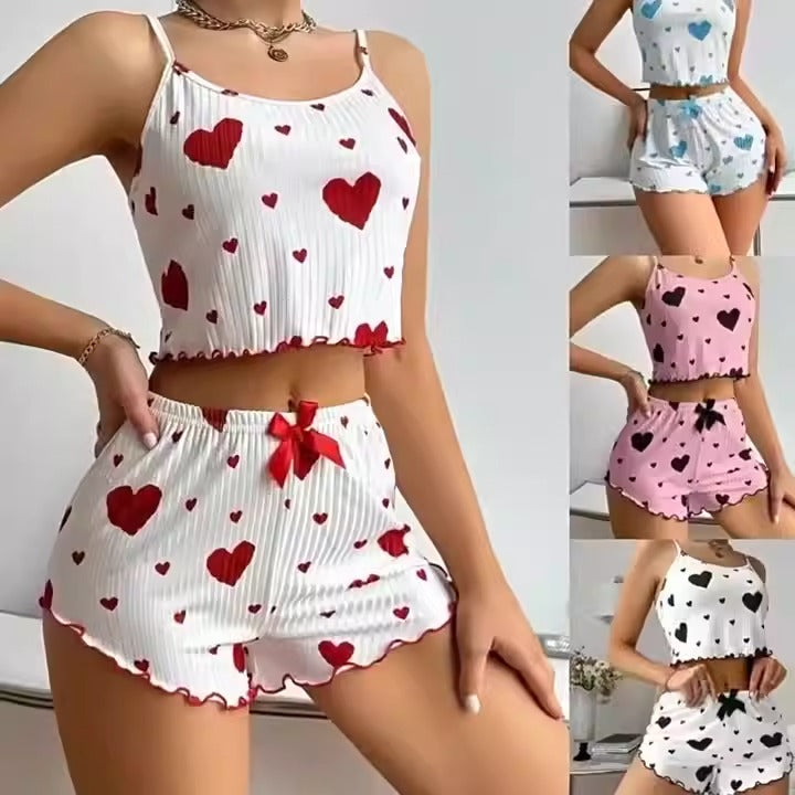 TWO PIECE SET OF WOMEN’S LOVE PAJAMAS