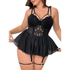 SEXY PLUS SIZE LACE LINGERIE SET