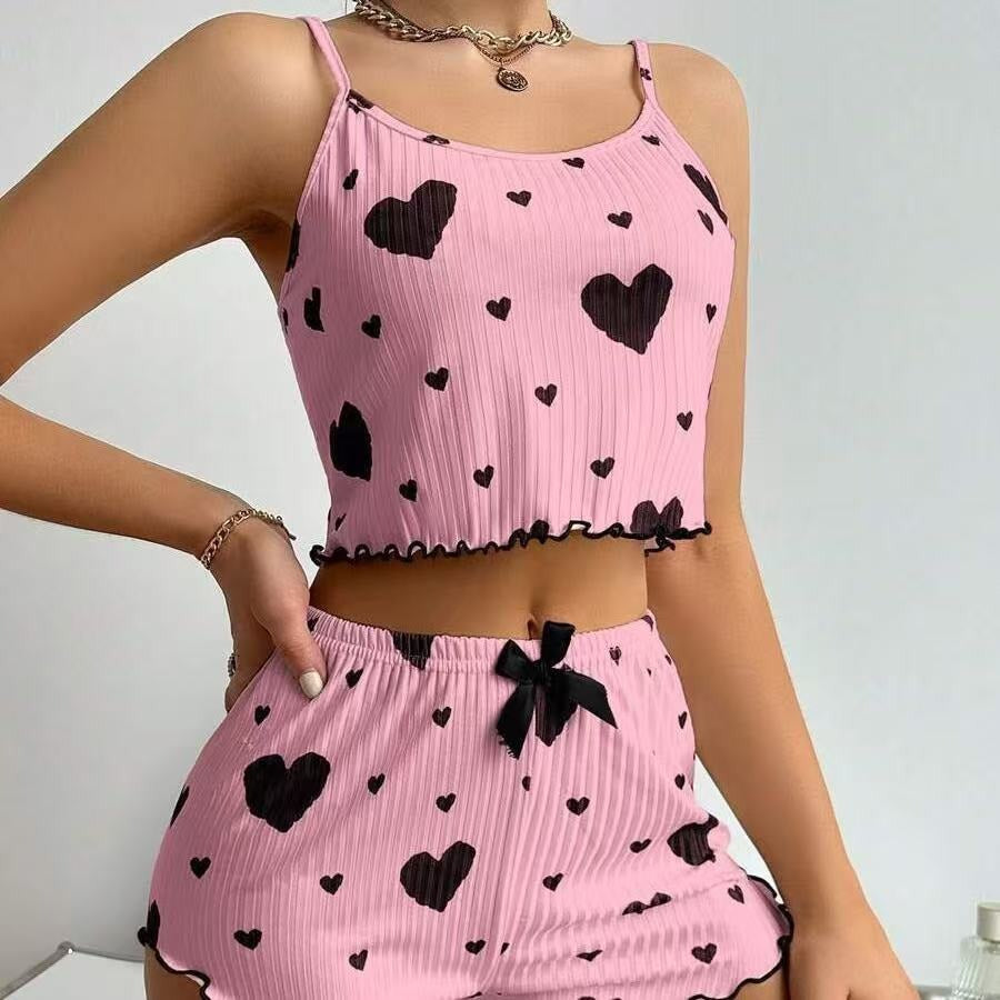 TWO PIECE SET OF WOMEN’S LOVE PAJAMAS