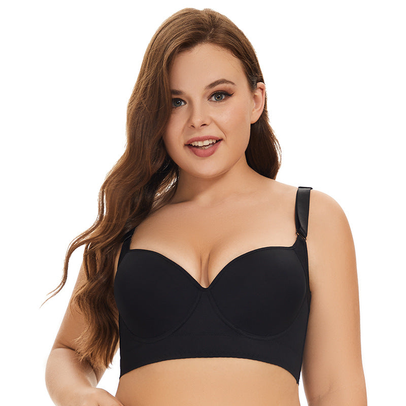 UNDERWIRED BRA WITH ADJUSTABLE BACK AND V-NECKLINE.