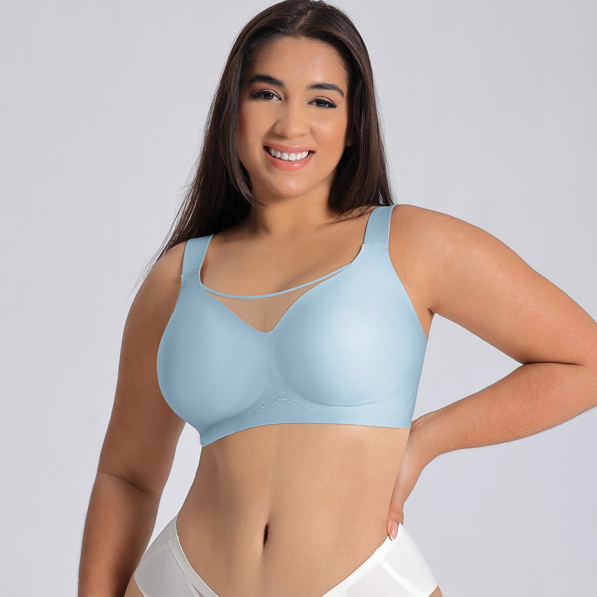 PLUS SIZE LARGE CUP GEL PADDED SEAMLESS BRA