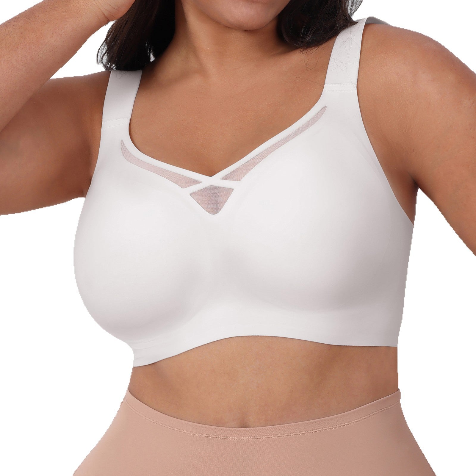 WIRE-FREE SHAPING BRA, COMFORTABLE AND BREATHABLE.