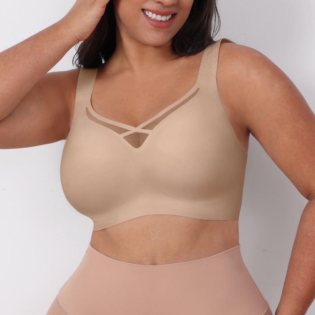 PLUS SIZE LARGE CUP GEL PADDED SEAMLESS BRA