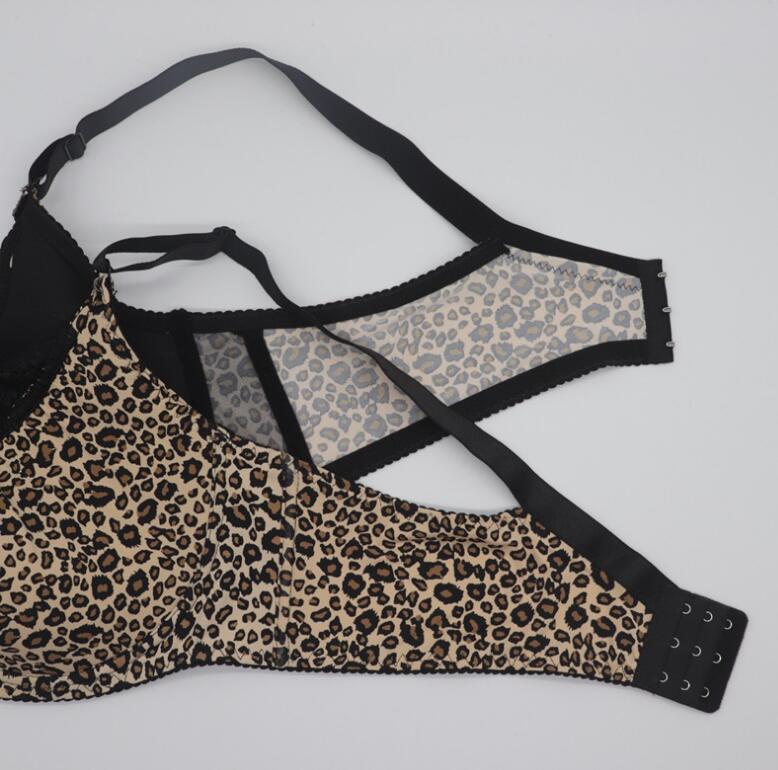 Plus Size Leopard Lace Bra Set