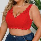 PLUS SIZE LACE BRA WITHOUT UNDERWIRE.