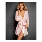 Plus Size Lace Kimono Sleepwear Set