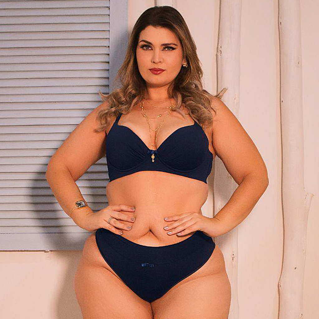 PLUS-SIZE PADDED LINGERIE SET