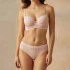 BASIC BRA WITH DOUBLE BASE AND WIDE PANTY