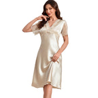 Silk-Like Lace Sleep Dress