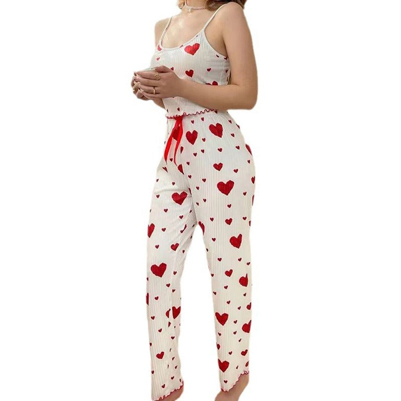 WOMEN’S LOVE PAJAMA SET WITH LONG PANTS