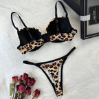 Leopard Bra & Thong Set