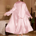 PLUS SIZE SUMMER ROBE AND CAMISOLE LOUNGEWEAR SET