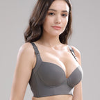 UNDERWIRED BRA WITH ADJUSTABLE BACK AND V-NECKLINE.