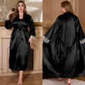 ELEGANT PLUS SIZE LONG ROBE NIGHTGOWN FOR WOMEN