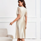 Silk-Like Lace Sleep Dress