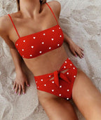 Heart Print Bikini Set