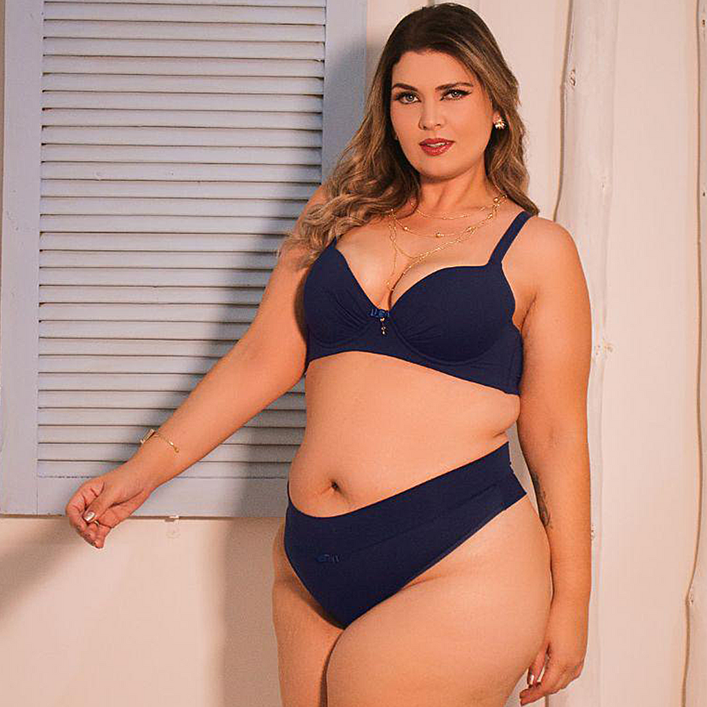 PLUS-SIZE PADDED LINGERIE SET