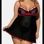 LINGERIE MESH PLUS SIZE BABYDOLL