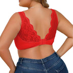 PLUS SIZE LACE BRA WITHOUT UNDERWIRE.