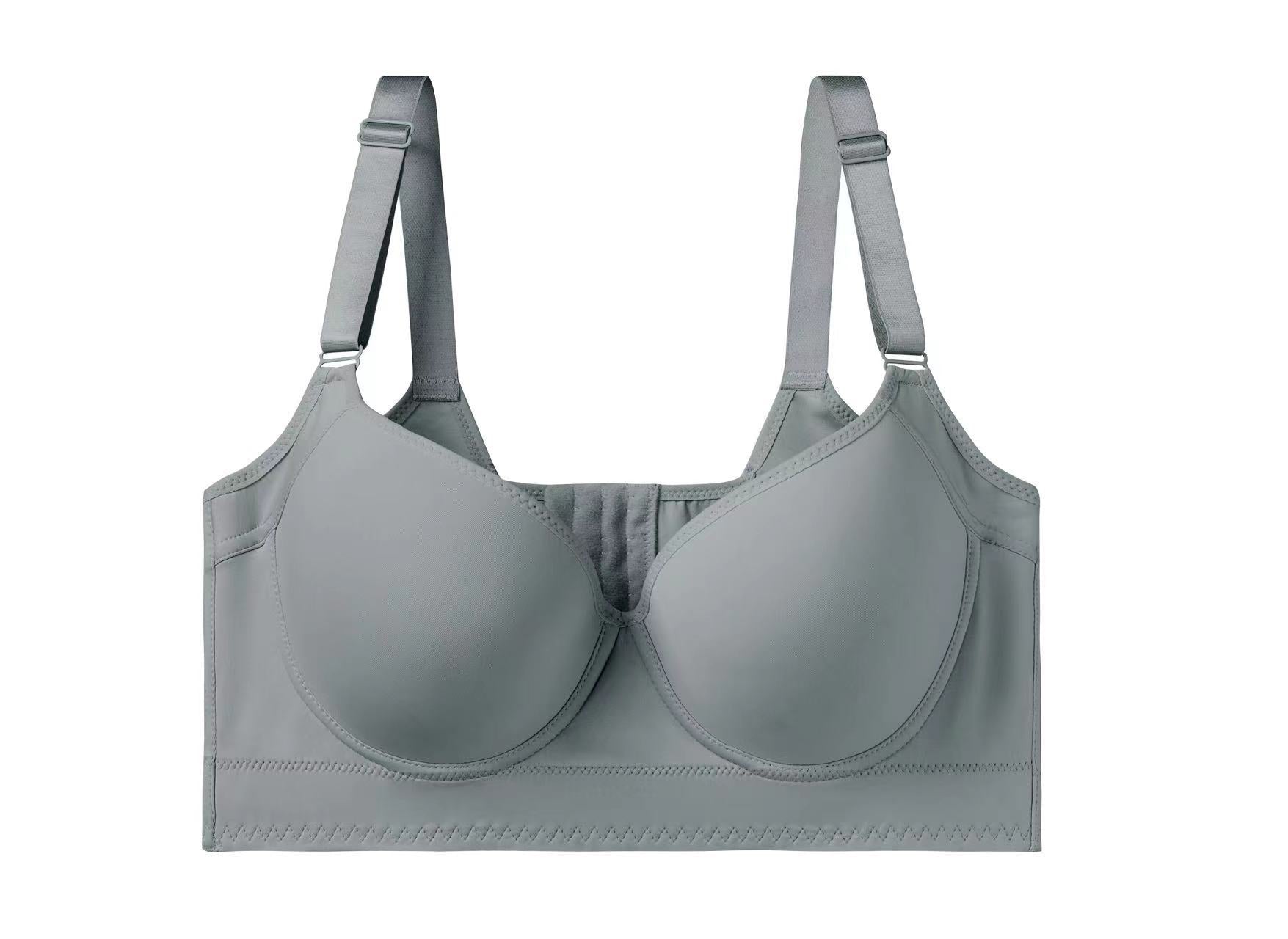 UNDERWIRED BRA WITH ADJUSTABLE BACK AND V-NECKLINE.