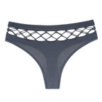 HOLLOW OUT SEAMLESS MID-WAIST G-STRING PANTIES