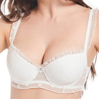 PLUS SIZE SOFT UNDERWIRE LACE MINIMIZER BRA