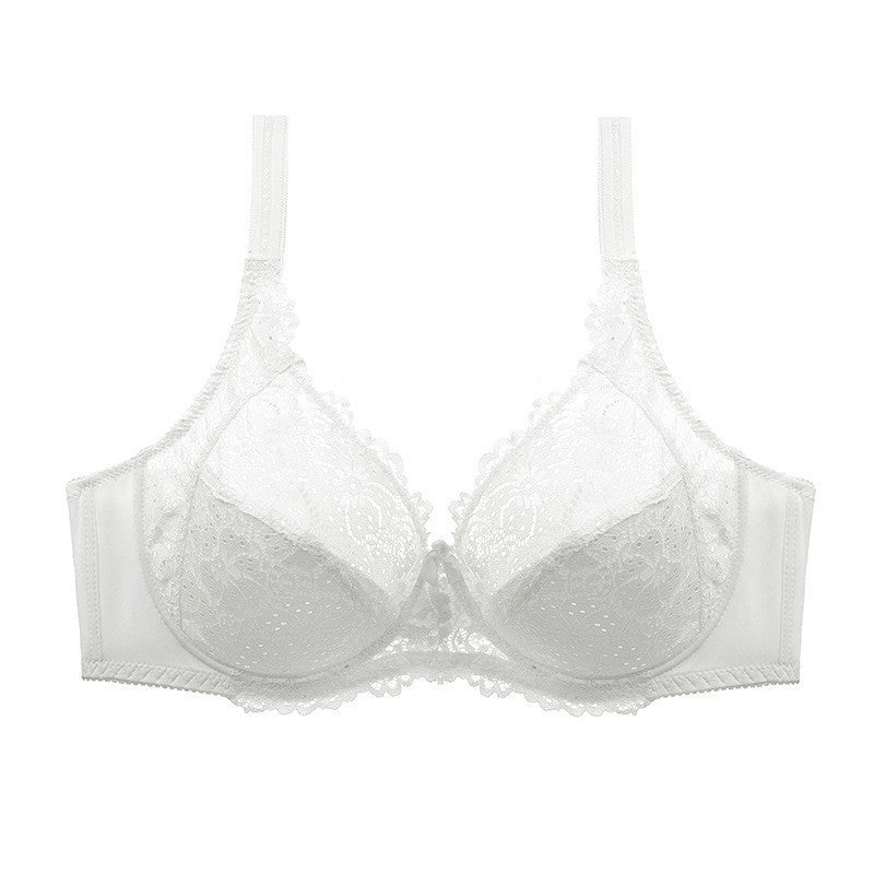 COMFORTABLE LACE BRA, PLUS SIZE LINGERIE
