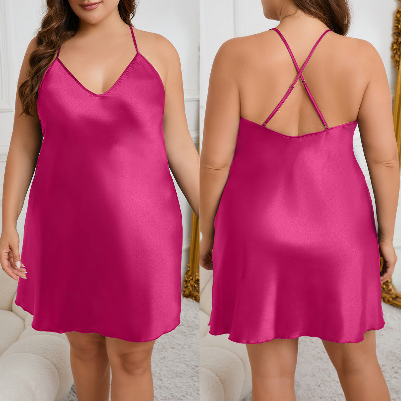PLUS SIZE STRAPLESS SUMMER NIGHTGOWN FOR WOMEN