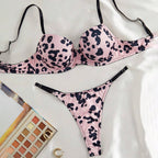 Leopard Bra & Thong Set