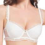 PLUS SIZE SOFT UNDERWIRE LACE MINIMIZER BRA