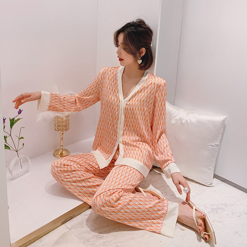 Luxury Letter Print Pajama Set
