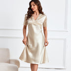 Silk-Like Lace Sleep Dress