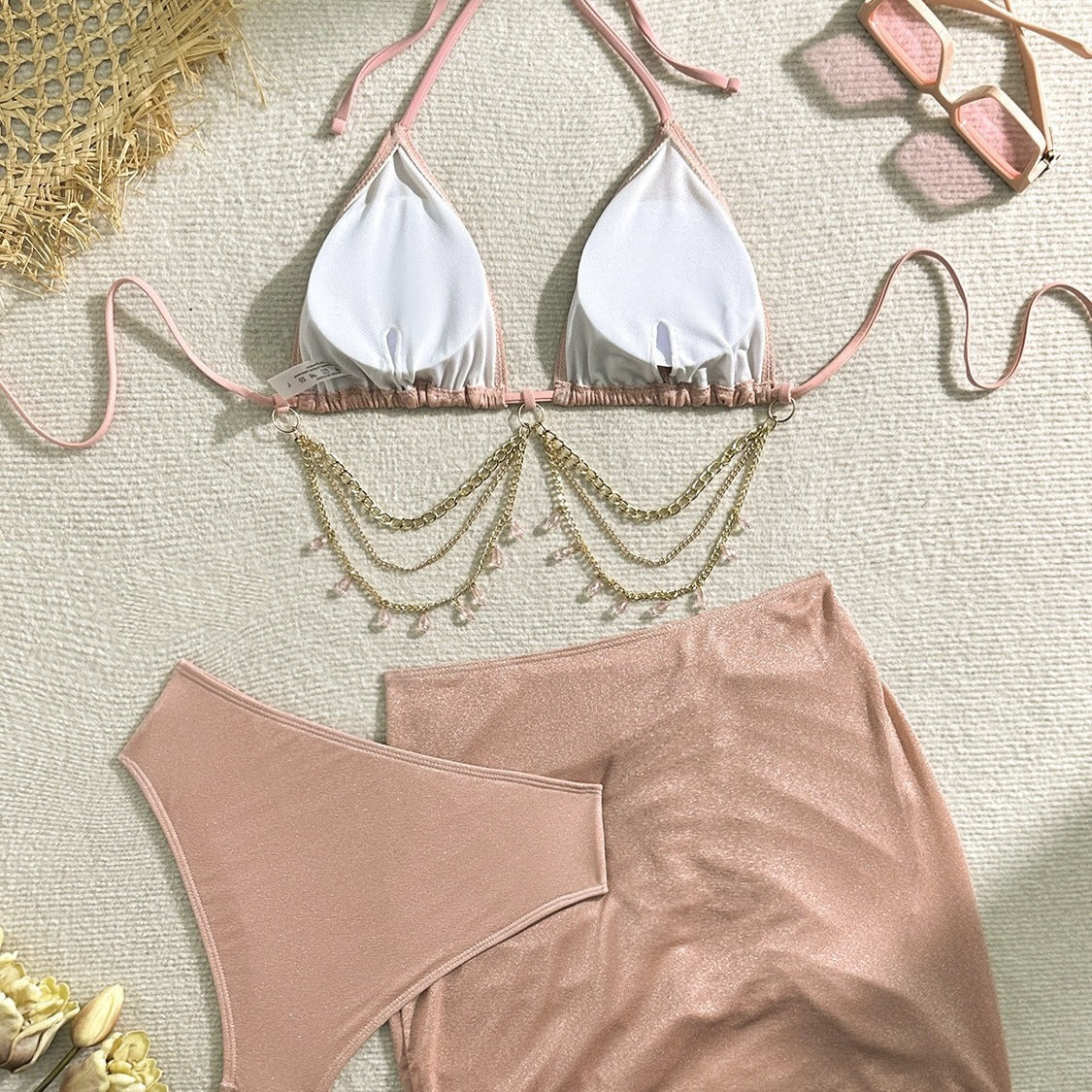 3-Piece High-Waist Bikini Set