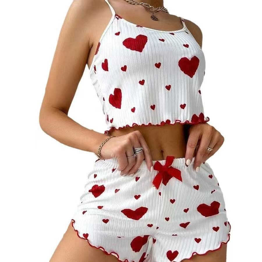 TWO PIECE SET OF WOMEN’S LOVE PAJAMAS
