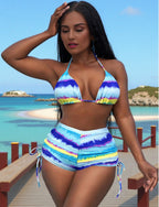 Backless lace up bikini