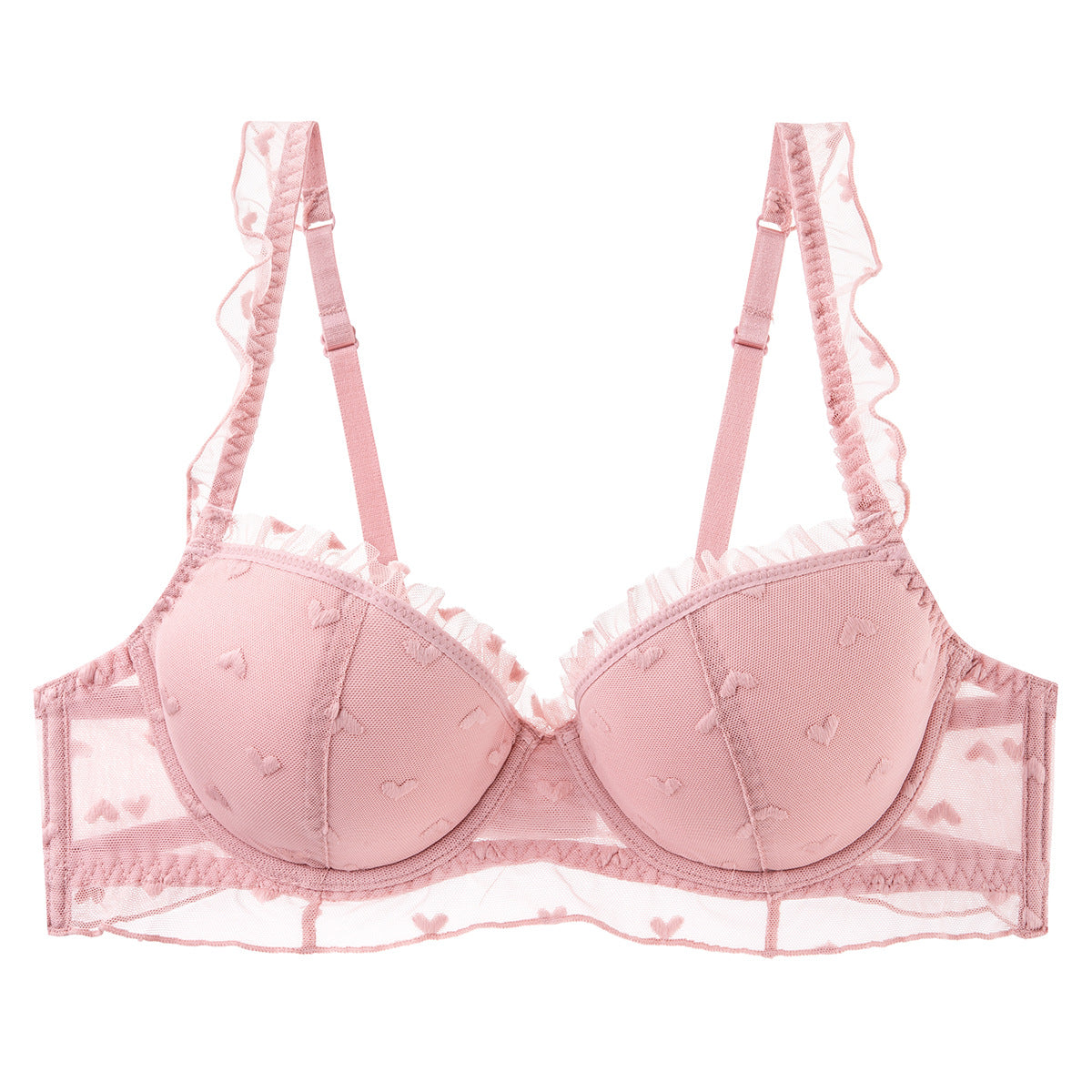 PLUS SIZE SOFT UNDERWIRE LACE MINIMIZER BRA