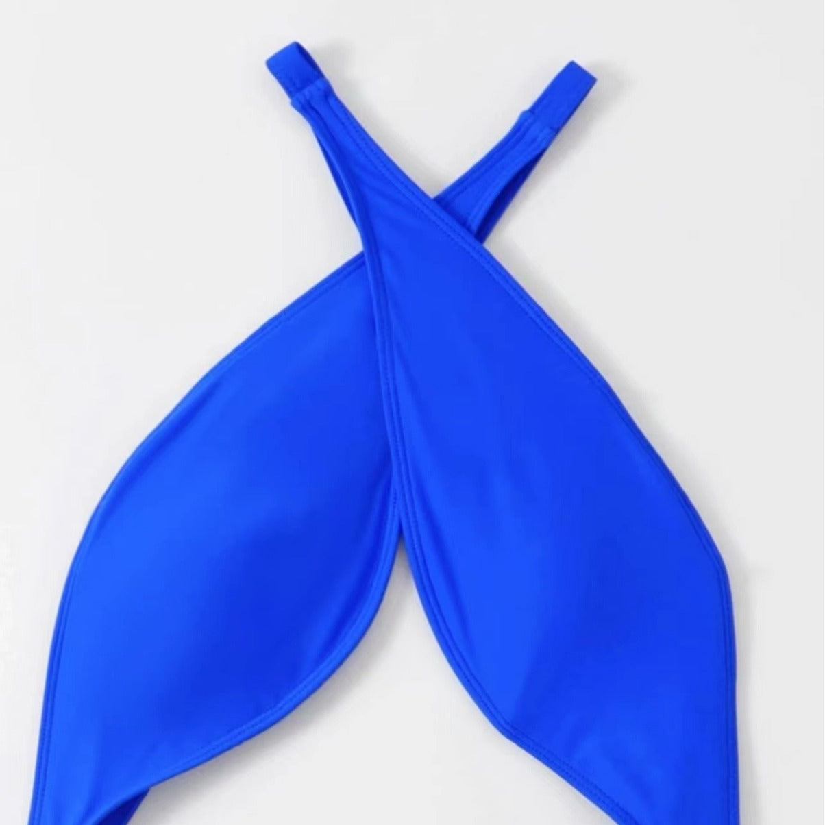 Solid color sexy strap one-piece sexy swimsuit