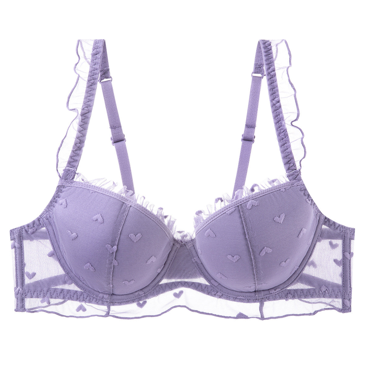 PLUS SIZE SOFT UNDERWIRE LACE MINIMIZER BRA