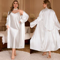 PLUS SIZE SUMMER ROBE AND CAMISOLE LOUNGEWEAR SET