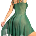 WOMEN’S LACE NIGHTGOWN WITH AN ELEGANT FRONT SLIT.