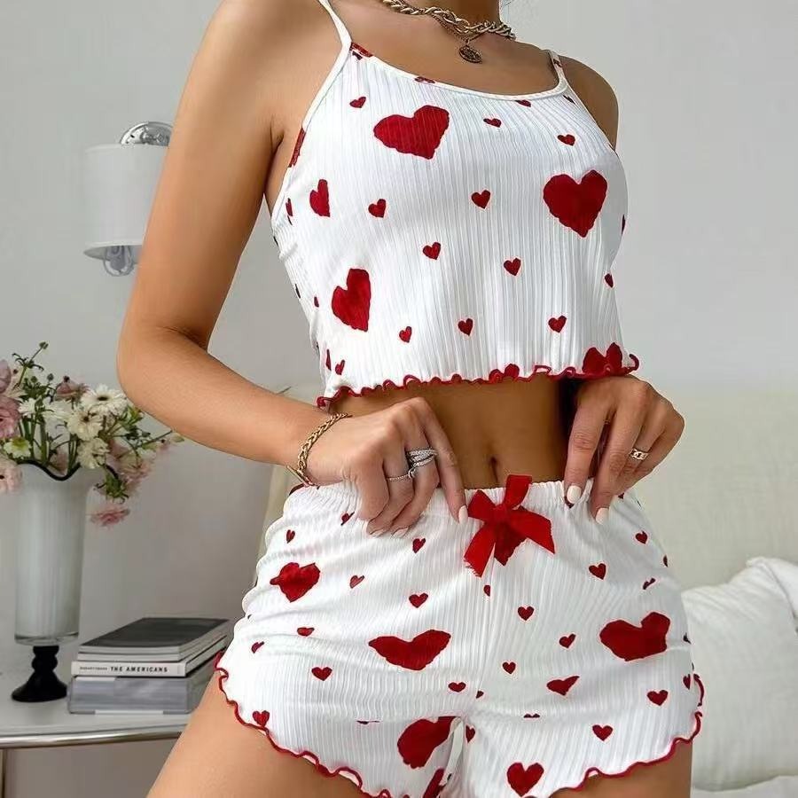 TWO PIECE SET OF WOMEN’S LOVE PAJAMAS