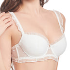 PLUS SIZE SOFT UNDERWIRE LACE MINIMIZER BRA