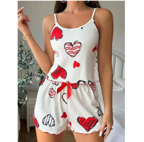 TWO PIECE SET OF WOMEN’S LOVE PAJAMAS