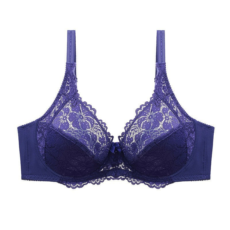 COMFORTABLE LACE BRA, PLUS SIZE LINGERIE